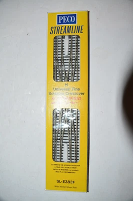 Peco Streamline SL-E383F Schere Crossover Electrofrog Code 55 Spur N NOS - Bild 1 von 4