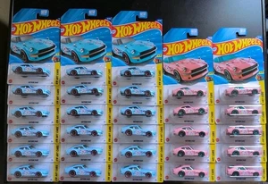 HOT WHEELS DATSUN 240z Lot Of 28 BLUE & PINK New Fresh Case Pulls RARE HOT L@@K! - Picture 1 of 5