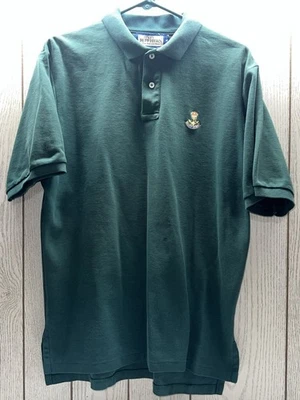 Ruff Hewn Vintage Golf Polo Shirt Green Single Stitch Medium USA - Image 1 of 4