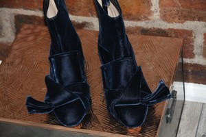 navy blue flat ankle boots