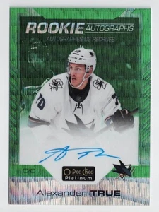 2020-21 O-Pee-Chee OPC Platinum Rookie Autograph Emerald Surge Alexander True 10 - Picture 1 of 1