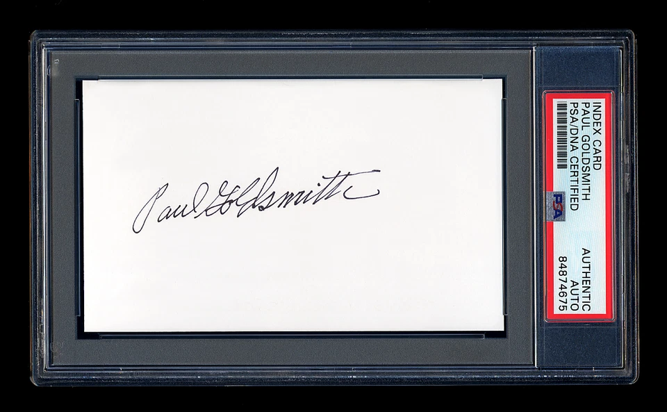 PAUL GOLDSMITH SIGNED MINT INDEX CARD PSA/DNA AUTOGRAPHED NASCAR MOTORSPORTS HOF - Image 1 of 1