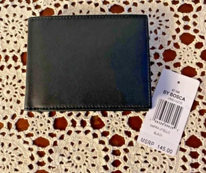Bosca Nappa Vitello Continental RFID Wallet w/ID Flap Black NWT 97-100 MSRP $145 - Picture 1 of 3