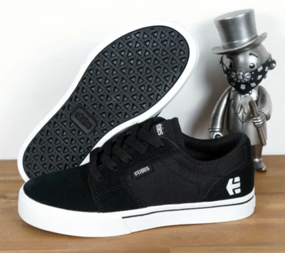 Etnies Skateboard Skate Shoes Barge LS Kids Black White - Image 1 of 3