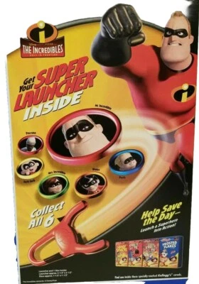 Kellogg's 2004 Disney Pixar The Incredibles 3" Super Disc Launchers Complete Set - Image 1 of 4