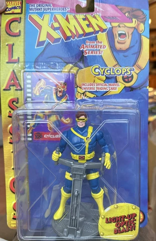 RARE Marvel Comics X-Men Classics Cyclops Action Figure Optic Blast 1995 Toy Biz Cover