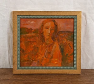 Retrato femenino, pequeño retrato, pintura al óleo original, artista Geta - Imagen 1 de 9