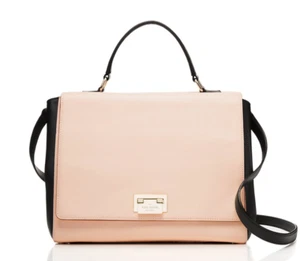 $428 Kate Spade Magnolia Park Large Laurel,Soft Rosetta & Black wkru2849 - Picture 1 of 5
