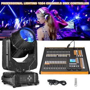 DMX 1024 Channels Stage Lighting Moving Head Light Controller Console Equipment - Picture 1 of 20