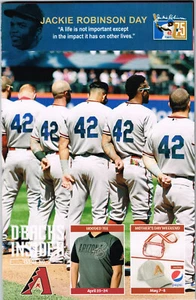 2022 Arizona Diamondbacks Dbacks Insider Program Magazine #2 Jackie Robinson Day - Picture 1 of 1