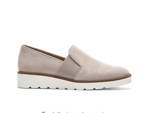 FRANCO SATRO Women's Hailie 2 Slip-On Flat Loafers Grey Diva Real Suede Size:8 - Picture 1 of 12