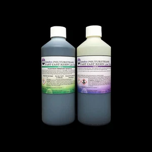 Kit 1 kg resina plastica liquida poliuretano pressofuso veloce nero (925 ml) - Foto 1 di 1