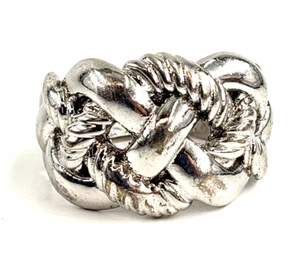 JCM Sterling Silver Ring Size 9.5 ITALY JACMEL JEWELRY Twist Criss Cross Woven - Picture 1 of 8