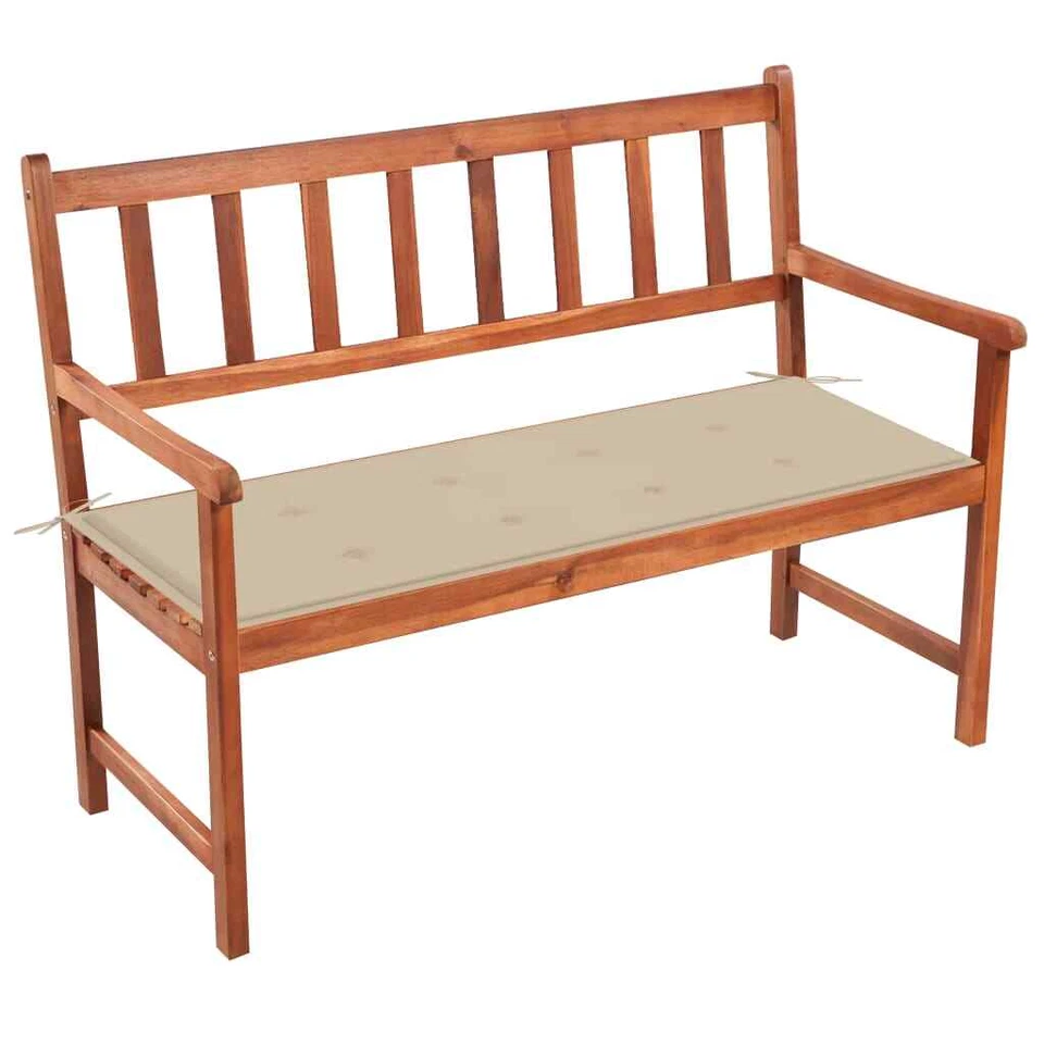 Patio Bench with Cushion 47.2" Solid Acacia Wood vidaXL Foto 1 de 1