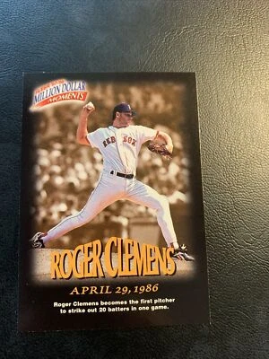 #￼￼￼12 Boston Red Sox million dollar moments 1997￼ Fleer Roger Clemens Card Cb27 - Image 1 of 2