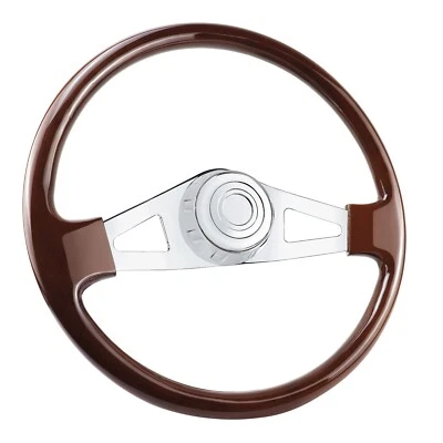 Volante de camión de madera LOSCHEN 18" 2 radios para Peterbilt/Vovle/Western Star... Foto 1 de 4