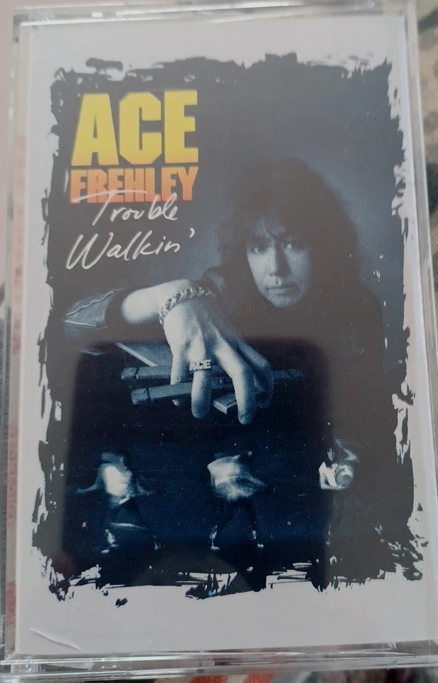 ACE FREHLEY TROUBLE WALKIN Cassette Tape 1989 Metal Glam Rare - Image 1 of 1