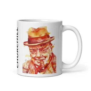 TAZA - retrato acuarela Winston Churchill - ¡varios tamaños! tazas desayuno - Imagen 1 de 8