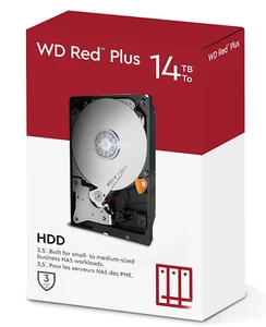 WD 14TB Red Plus SATA III 3.5" Internal NAS HDD (CMR, Retail) UNOPENED SEALED - Bild 1 von 6