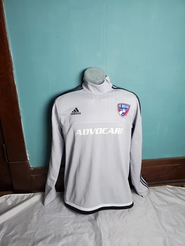 Adidas Men's Size Medium M Long Sleeve Away Soccer Jersey FC Dallas MLS Advocare Cover
