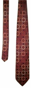 "Corbata BCBG Attitude para hombre 100 % cuello seda óxido coral rojo borgoña 60" - Imagen 1 de 6