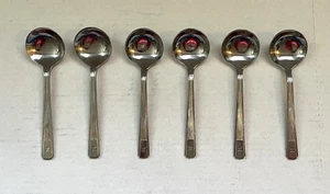 Vintage AMSILCO Hilton Hotel Brand Soup Spoons Set 6 - Picture 1 of 6
