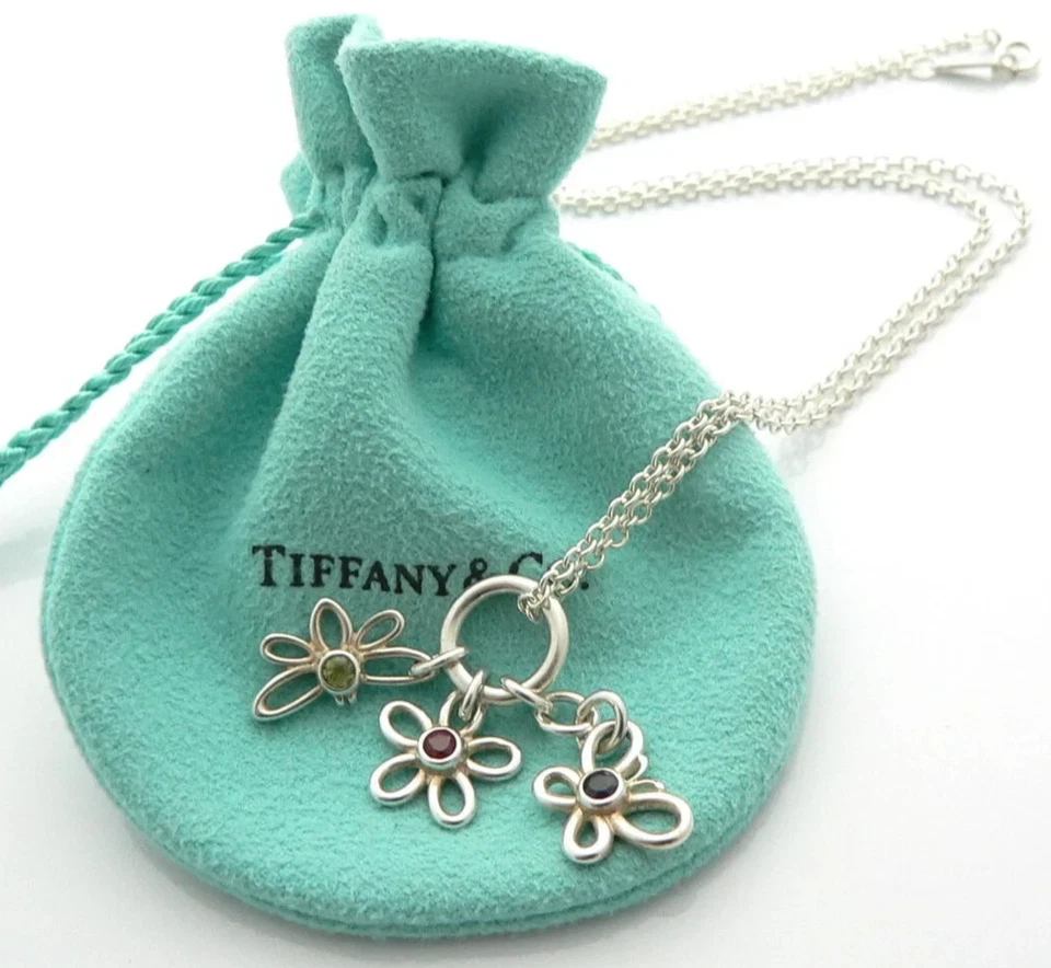 TIFFANY & CO. COLLAR Flor Mariposa Libélula con PERIDOTO DE MITISTA Y RODOLITO Foto 1 de 4