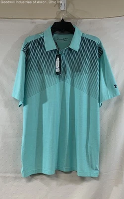NUEVO CON ETIQUETAS Under Armour Playoff Turquesa Gráfico HeatGear Golf Polo Para Hombre XL Foto 1 de 4