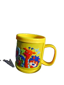 3D Rubber Insulated Kids Plastic Mug Cartoon Design - Picture 1 of 2