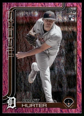 2025 Topps #348 Brant Hurter Pink Diamante Foil Detroit Tigers - Image 1 of 2