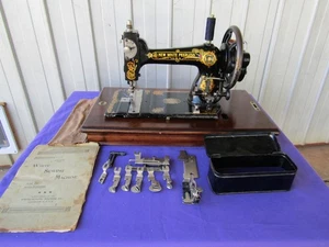 New White Peerless Hand Crank 3/4 Sewing Machine C1890 USA Antique - Picture 1 of 14