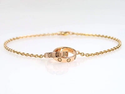 Pulsera Cartier Au750 LOVE oro rosa 17,5 pulgadas usada Foto 1 de 4