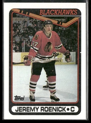 1990-91 Topps Jeremy Roenick RC #7 Chicago Blackhawks HOF - Image 1 of 2