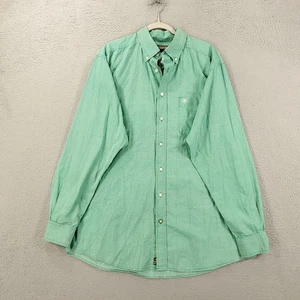 Camisa Ariat Para Hombres XL Alta Azul Teal Geométrica Algodón Manga Larga Con Botones XLT - Imagen 1 de 13