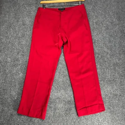 Banana Republic Pants Womens 8 Deep Red Straight Leg Pockets Zip Fly - Image 1 of 4
