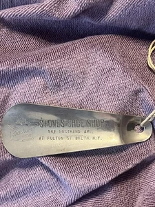 Stones Shoe Shop Bklyn NY vgt Florsheim Schuhe Chrom Metall Schuhlöffel Werbung - Bild 1 von 11