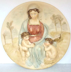 Collector Plate Wall Plaque Wall Hanging 3D Italy Hand Painted Ltd Ed Santangela - Picture 1 of 8