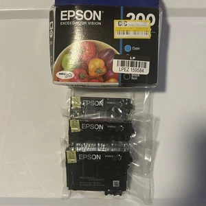 Epson 200 Black 200 Cyan Magenta NO YELLOW Ink Cartridges Exp 06/2026 (B) - Picture 1 of 2
