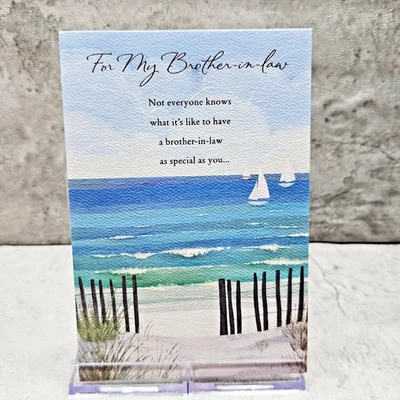 Tarjeta de cumpleaños American Greetings 5x7 Brother In Law Beach Ocean Special Foto 1 de 4