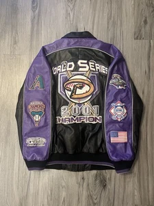 2001 MLB Design Arizona Diamondbacks World Series Championship Leather L Rare - Picture 1 of 12