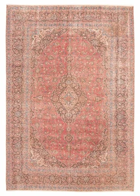 Alfombra oriental tradicional vintage anudada a mano alfombra de lana de 9'4" x 13'9" Foto 1 de 4