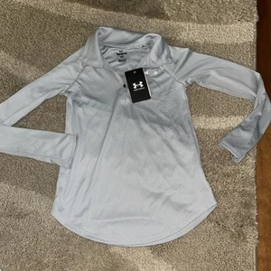 Girls Under Armour Tech Graphic 1/2 Zip Size YMD - Picture 1 of 4