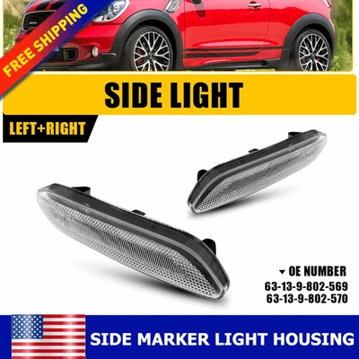 Carcasa de luz marcadora lateral delantera transparente para Mini Cooper R61 Paceman 63139802570 2X Foto 1 de 4