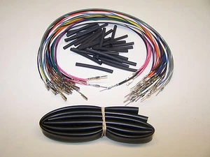 Harley 12" handlebar wiring 26 wire 2 pin 07-13 switch extension PTT FLH FLT - Imagen 1 de 8