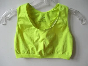 Champions Women's Size Small S Solid Yellow Wire Free Athletic Sports Bra - Picture 1 of 12