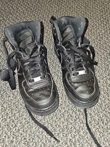 Size 8.5 - Nike Air Force 1 High Triple Black W - Picture 1 of 5