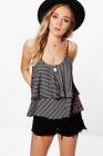 Boohoo. Harper Paisley Print Double Layer Cami Top. Size 8 (582)