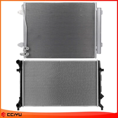 Assembly Aluminum Radiator & A/C Condenser For 2009-2010 Volkswagen Passat CC Foto 1 de 4