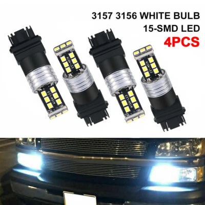 4PC 3157 LED White Daytime Running Light Bulb DRL for Chevy Silverado 1500 00-07 Foto 1 de 4