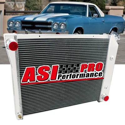 4 ROW Aluminum Radiator Fits 1968-1974 Chevy Nova AT/MT 1969 1970 1971 1972 1973 - Image 1 of 4